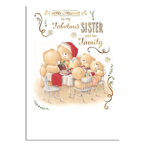 Sister & Family Forever Friends Christmas Card